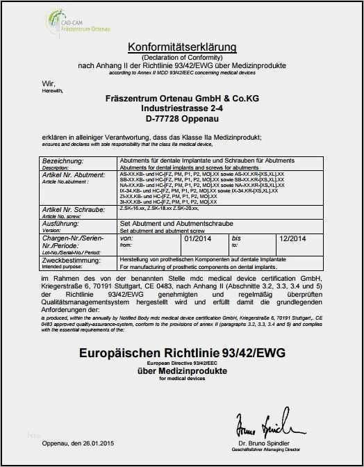 Konformitätserklärung Medizinprodukte Vorlage Cool Downloads