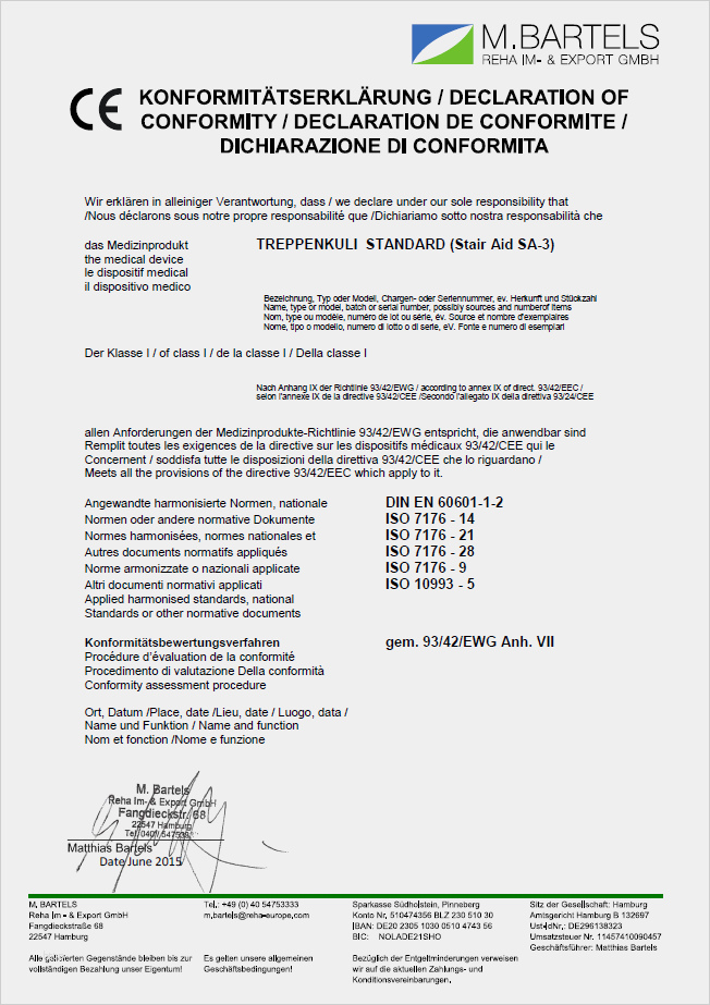 Konformitätserklärung Medizinprodukte Vorlage Fabelhaft Medizinprodukt Prüfzertifikate Reha Europe