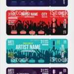 Konzert Ticket Vorlage Neu Ilustración De Conjunto De Plantillas De Boleto De
