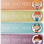 Kostenlose Banner Vorlagen Hübsch Vier Banner Vorlagen Mit Glücklichen Kindern