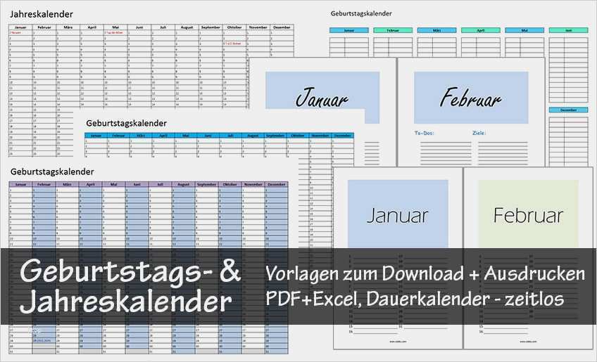Kostenlose Excel Vorlage Zur Projektplanung Gut Kostenlose Geburtstagskalender Zum Ausdrucken Pdf Excel