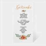 Kostenplan Hochzeit Vorlage Wunderbar Speisekarten Getränkekarten Zur Hochzeit Blumen Blüten