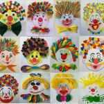 Krepppapier Bilder Vorlagen Süß Clown Basteln Fasching Pinterest