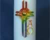 Kreuz Motive Vorlagen Für Kerzen Schönste Kirchliche Osterkerze Nr 120 Kreuz In Regenbogenfarben