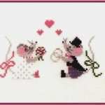 Kreuzstich Vorlagen Kinder Bewundernswert Hochzeitsmäuse Kreuzstich Stickvorlage Zum Sticken