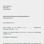 Kündigung Ausbildung Vorlage Erstaunlich Vorlage Kündigung Arbeitgeber Word Kündigung Vorlage