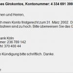 Kündigung Konto Vorlage Angenehm Girokonto Kündigen Konto Auflösen formular Vorlage