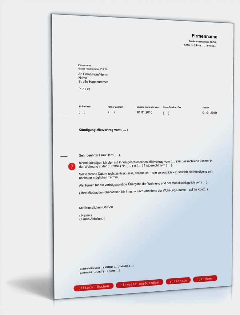 Kündigung Mietvertrag Mit Nachmieter Vorlage Luxus Kündigung Mietvertrag Zimmer Fristgemäß