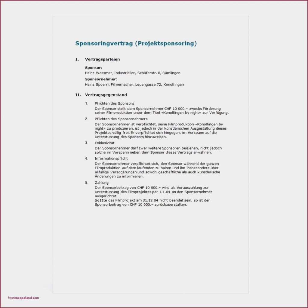 Kündigung Minijob Vorlage Pdf Angenehm Sponsoring Rechnung ...