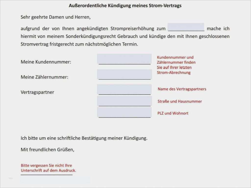 Kündigung Strom Vattenfall Vorlage Großartig sonderkündigungsrecht Strom Vorlage Gut Kündigung ...