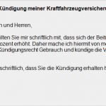 Kündigung Vorlage Kfz Versicherung Cool Kündigung Kfz Versicherung Fice Lernen