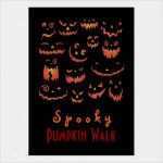 Kürbis Gestalten Vorlage Fabelhaft Kürbis Glühen Mini Visitenkarten