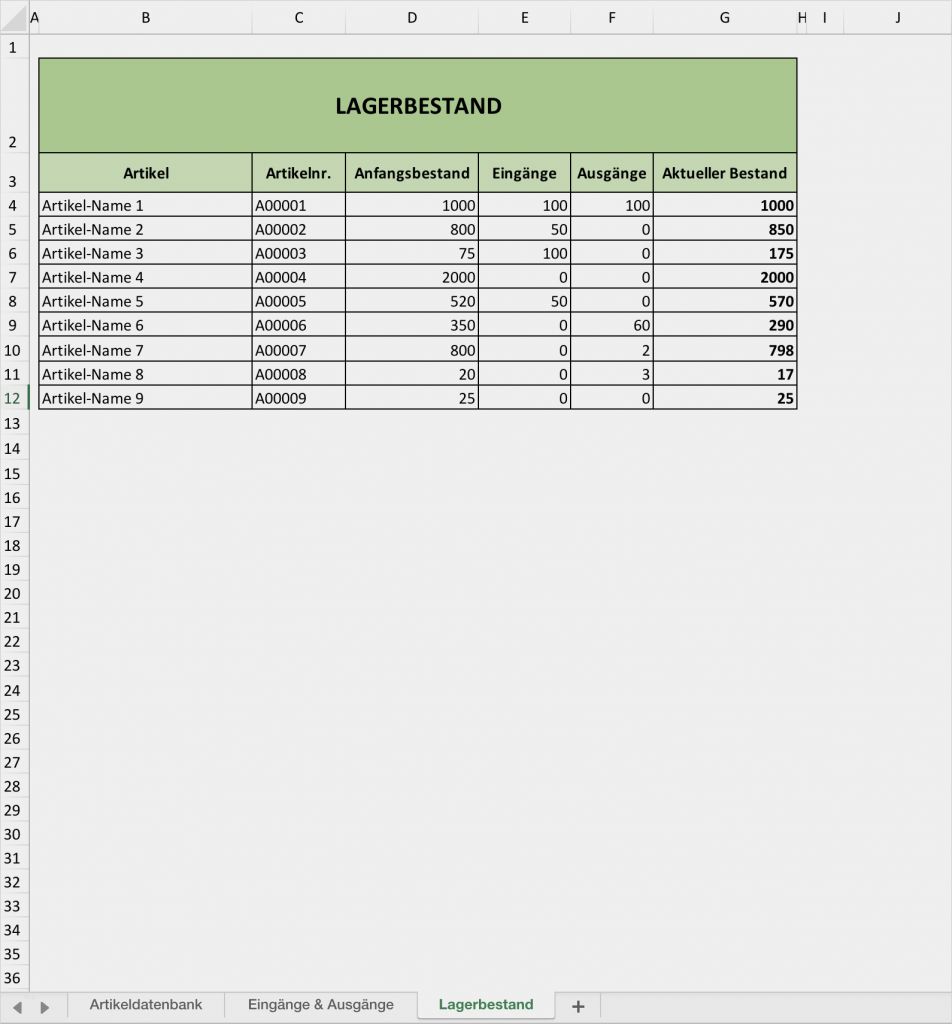 Lagerverwaltung Excel Vorlage Kostenlos Luxus Lagerwaltung Mit Excel Vorlagen