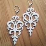 Laser Cut Vorlagen Genial White Acrylic Laser Cut Earrings Statement Jewelry