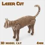 Laser Cut Vorlagen Hübsch Cat toy Decor Cnc Laser Cutting File Template Sliced 3d