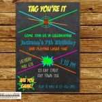Laser Vorlagen Kostenlos Süß Einladung Lasertag Party