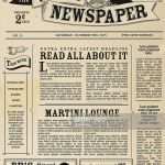 Layout Zeitung Vorlage Einzigartig Vintage Newspaper Layout Design Template Vector Art