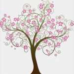 Lebensbaum Taufe Vorlage Erstaunlich Blühende Dekorative Baum Vektorgrafik