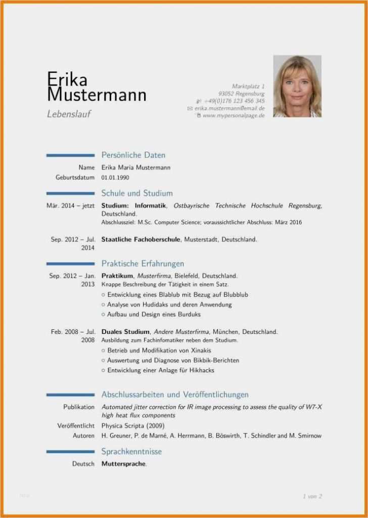 Lebenslauf Duales Studium Vorlage Fabelhaft 15 Lebenslauf Studium