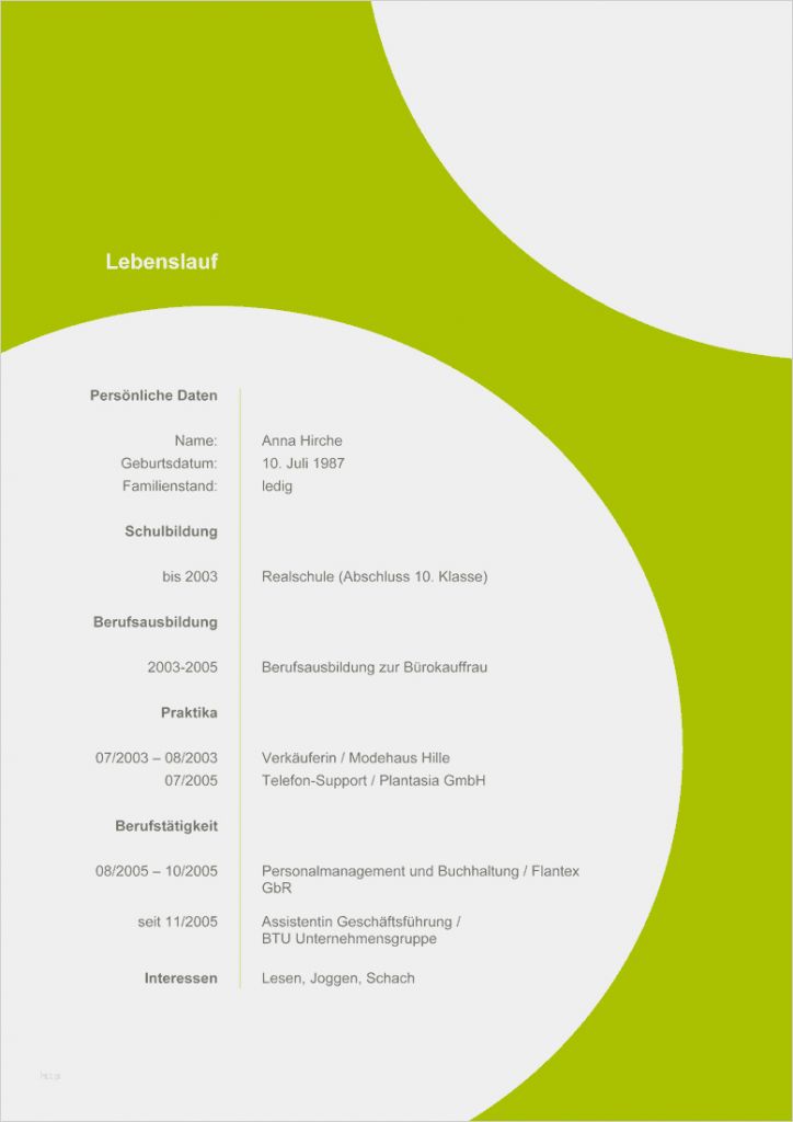 Lebenslauf Gestalten Vorlage Angenehm Musterbewerbung Vorlagen Bewerbung Agentur
