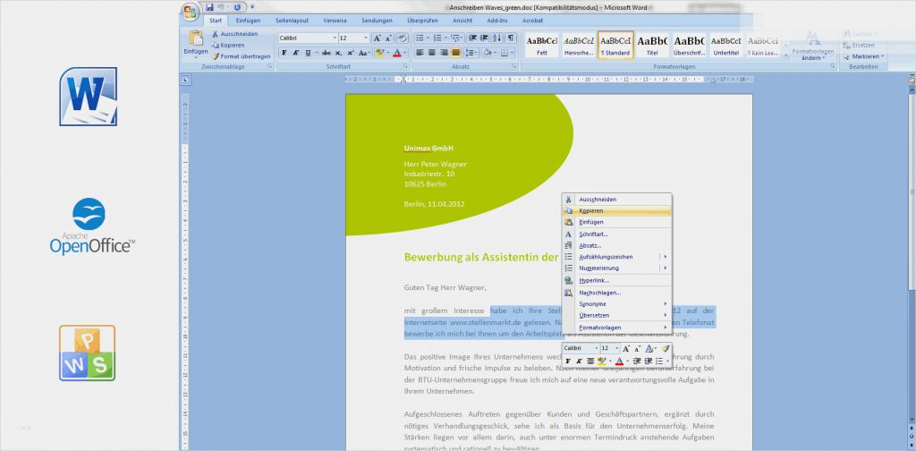 Lebenslauf In Aufsatzform Vorlage Best Of Bewerbung Als Muster