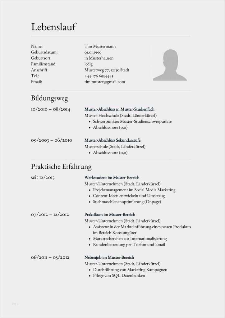 Lebenslauf Odt Vorlage Schönste Lebenslauf Kopfzeile Muster Einzigartig Lebenslauf Muster