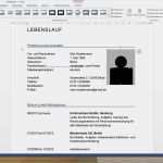 Lebenslauf Ohne Foto Vorlage Schön Word Foto In Lebenslauf Einfügen Ohne Text Zu