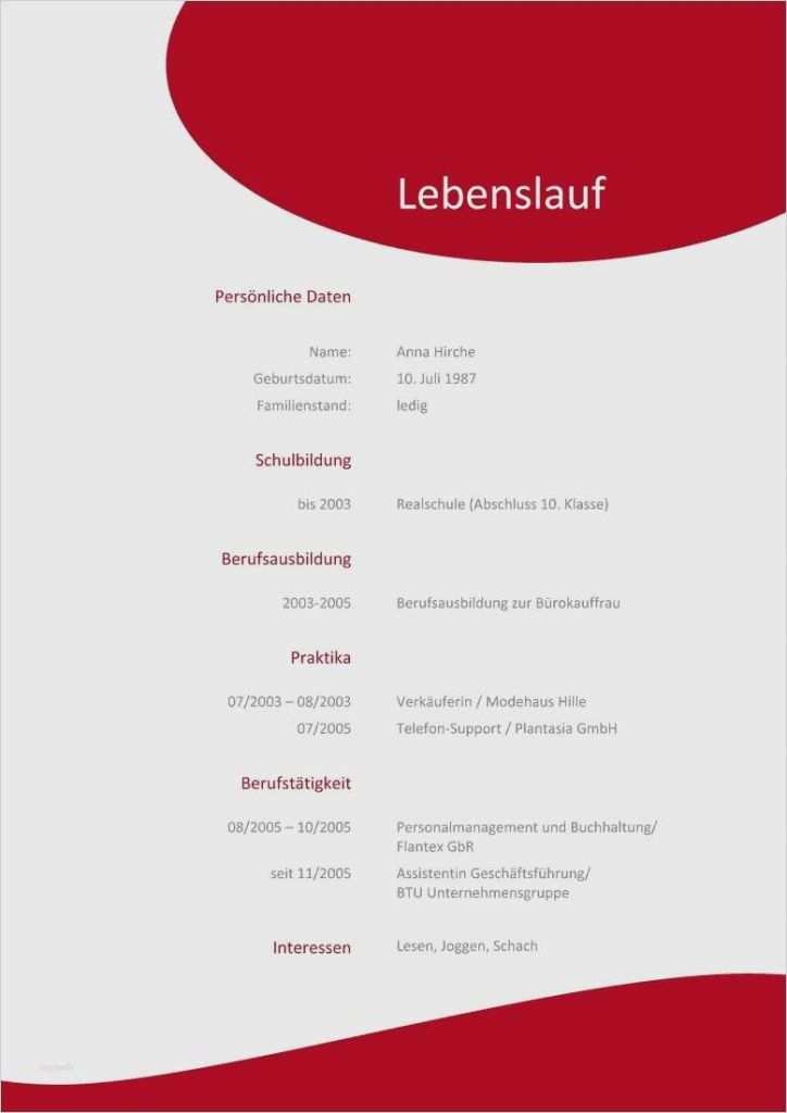 Lebenslauf Vorlage 2018 Open Office Neu 20 Lebenslauf Vorlage Openoffice