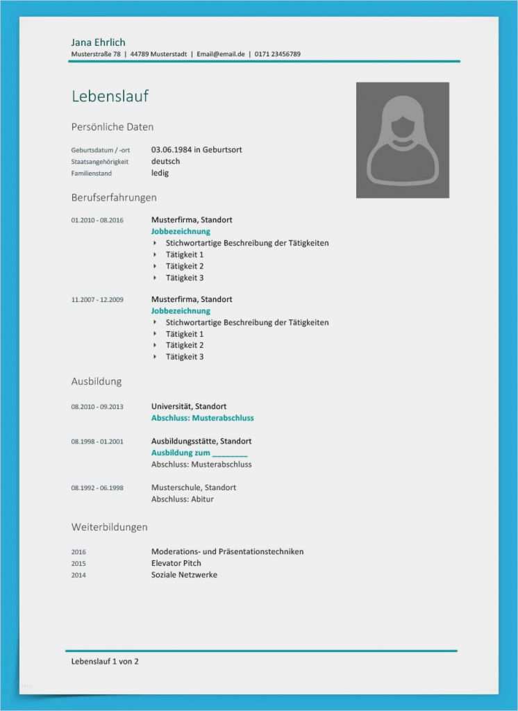 Lebenslauf Vorlage Online Erstaunlich Lebenslauf Vorlage Klassisch Kostenloser Download