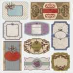 Lebensmittel Etiketten Vorlagen Angenehm Satz Von Retro Vintage Etiketten Vektor Illustration