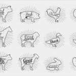 Lebensmittel Etiketten Vorlagen Erstaunlich Bauernhof Tiere Silhouetten Sammlung Metzgerei Etiketten