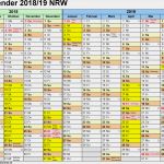Lehrerkalender Vorlage Elegant Schulkalender 2018 2019 Nrw Für Excel