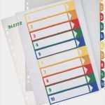 Leitz Register 1 10 Vorlage Schönste Leitz Pc Beschriftbares Register 1 10 A011