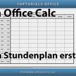 Libreoffice Impress Vorlagen Inspiration Einen Stundenplan Tagesplan Erstellen Open Fice Calc