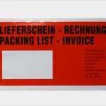 Lieferschein Vorlage Blanko Pdf Neu Dokumententaschen Din Lang 235x130 Mm Hier Günstig