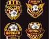 Logo Design Vorlagen Angenehm Set Fußball Logo Design Vorlagen