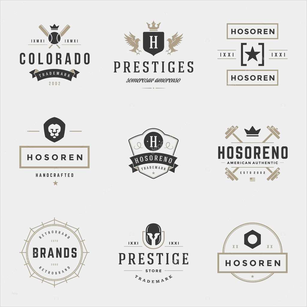 Logo Design Vorlagen Cool Vintage Logos Design Vorlagen Set Vector Design Elemente