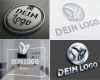 Logo Psd Vorlagen Beste Logo Mockups Für 3d Glanz Und Relief Effekte