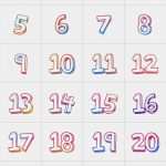 Malen Nach Zahlen Vorlagen Selbst Erstellen Wunderbar Adventskalenderzahlen Zum Ausdrucken Oder Nachmalen