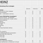 Marketing Budget Excel Vorlage Schön A Marketing Plan and Bud Template for You Heinz Marketing