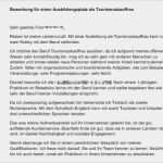 Maschinen Und Anlagenführer Bewerbung Vorlage Fabelhaft Bewerbung Für Einen Ausbildungsplatz Als tourismuskauffrau