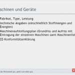 Maschinenliste Vorlage Angenehm Kriterien Für Genehmigungspflicht Einer Betriebsanlage