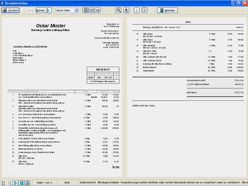 Materialliste Elektroinstallation Vorlage Elegant A1 Faktura Angebots Und Rechnungsverwaltung Für Das