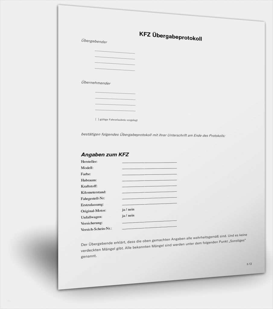 Mcfit Kündigen Email Vorlage Angenehm Übergabeprotokoll Kfz
