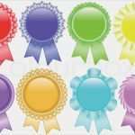 Medaille Vorlage Word Hübsch Reihe Von Bunten Medaillen Auf Weißem Hintergrund