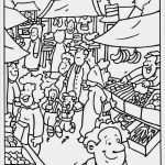Medi Markt Vorlagen Erstaunlich Kleurplaat Marktkramer Afb 6523