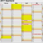 Medienkonzept Vorlage Bayern Erstaunlich Kalender 2017 Saarland Ferien Feiertage Excel Vorlagen