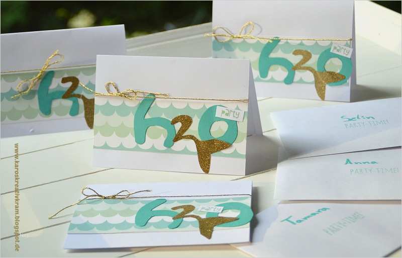Meerjungfrau Einladung Vorlage Erstaunlich Karos Kreativkram H20 Geburtstagsparty