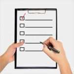 Meinungsumfrage Vorlage Großartig Klemmbrett Mit Checkliste Stockfoto