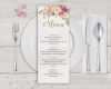 Menü Vorlage Hochzeit Bewundernswert Blumen Hochzeit Menü Vorlage Boho Hochzeitsmenü Menü